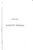 Lettres de Richard Wagner à Auguste Rœckel