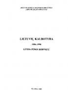 Lietuvių kalbotyra : bibliografinė rodyklė. 1986-1990
 9986498244