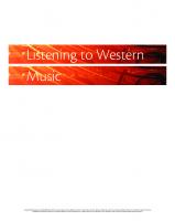 Listening to Western Music [7 ed.]
 1133953913, 9781133953913