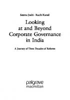 Looking at and Beyond Corporate Governance in India: A Journey of Three Decades of Reforms
 9819934001, 9789819934003