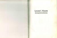 Louis I. Kahn: Writings, Lectures, Interviews
 9780847813568