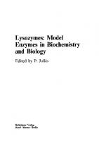 Lysozymes: Model Enzymes in Biochemistry and Biology
 978-3-0348-9952-9, 978-3-0348-9225-4