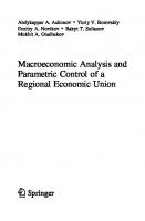 Macroeconomic Analysis and Parametric Control of a Regional Economic Union
 3030322041, 9783030322045