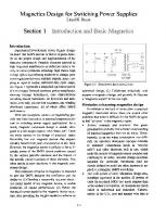 Magnetics Design for Switching Power Supplies