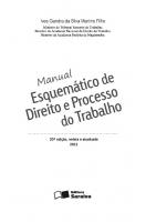 Manual Esquemático de Direito e Processo do Trabalho
 9788502174863