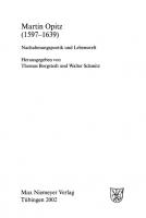 Martin Opitz (1597 - 1639): Nachahmungspoetik und Lebenswelt [Reprint 2013 ed.]
 9783110932461, 9783484365636