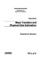 Mass Transfers and Physical Data Estimation
 9781119663263, 1119663261