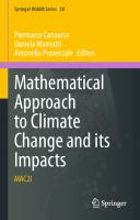 Mathematical Approach to Climate Change and its Impacts, MAC2I
 9783030386689, 9783030386696