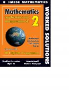 Mathematics for the IB Diploma Applications and Interpretation SL 2 Worked Solutions [1 ed.]
 9781925489842