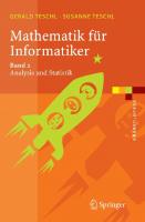 Mathematik für Informatiker: Band 2: Analysis und Statistik (eXamen.press) (German Edition)
 3540280642, 9783540280644