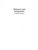 Measure and Integration: A First Course
 9780367348397, 036734839X