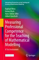 Measuring Professional Competence for the Teaching of Mathematical Modelling: A Test Instrument
 3030780708, 9783030780708