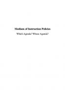 Medium of Instruction Policies: Which Agenda? Whose Agenda? [1 ed.]
 0805842772, 9780805842777