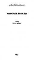 Metafizik İhtiyacı [19, 1 ed.]
 9786050208665