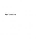 MisLeadership : Prevalence, Causes and Consequences [1 ed.]
 9781317095590, 9780566092268