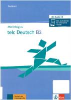 MIT Erfolg Zu Telc Deutsch B2 - Zertifikat Deutsch Plus: Testbuch (German Edition)
 3126768059, 9783126768054