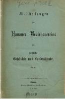 Mitteilungen des Hanauer Bezirksvereins für Hessische Geschichte und Landeskunde [6]