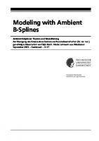 Modeling with Ambient B-Splines [1 ed.]
 9783832591656, 9783832536022