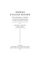 Modern English Reform: From Individualism to Socialism