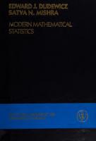 Modern Mathematical Statistics
 0471814725