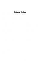 Molecular Ecology [1 ed.]
 9780470090619, 9780470090633, 0470090618, 0470090626, 9780470090626