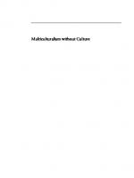 Multiculturalism without Culture [Course Book ed.]
 9781400827732