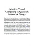 Multiple-Valued Computing in Quantum Molecular Biology. Arithmetic and Combinational Circuits [Volume 1]
 9781032464862, 9781032464916, 9781003381938