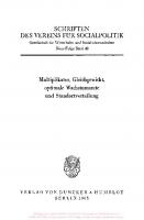 Multiplikator, Gleichgewicht, optimale Wachstumsrate und Standortverteilung [1 ed.]
 9783428410743, 9783428010745