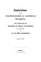 Nachrichten über die Gesundheitszustände in verschiedenen Hafenplätzen: Heft 6 [Reprint 2022 ed.]
 9783112680681