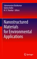 Nanostructured Materials for Environmental Applications
 3030720756, 9783030720759