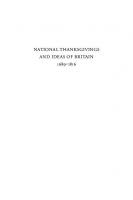 National Thanksgivings and Ideas of Britain, 1689-1816
 1783273585, 9781783273584