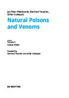 Natural Poisons and Venoms: Animal Toxins
 9783110728552, 9783110728545