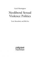 Neoliberal Sexual Violence Politics: Toxic Masculinity and #MeToo
 3031070879, 9783031070877