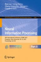 Neural Information Processing: 30th International Conference, ICONIP 2023, Changsha, China, November 20–23, 2023, Proceedings, Part VIII (Communications in Computer and Information Science, 1962)
 981998131X, 9789819981311