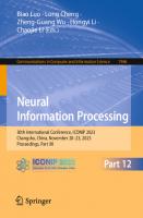 Neural Information Processing: 30th International Conference, ICONIP 2023, Changsha, China, November 20–23, 2023, Proceedings, Part XII (Communications in Computer and Information Science, 1966)
 9819981476, 9789819981472