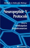 Neuropeptide Y Protocols
 0896036626, 9780896036628