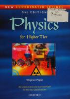 New Coordinated Science Physics Students Book For Higher Tier 3rd Edition
 0199148228, 9780199148226