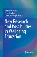 New Research and Possibilities in Wellbeing Education
 9819956080, 9789819956081