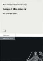 Niccolò Machiavelli: Die Geburt des Staates
 351509797X, 9783515097970