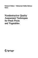 Nondestructive Quality Assessment Techniques for Fresh Fruits and Vegetables
 9811954216, 9789811954214