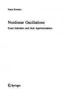 Nonlinear Oscillations: Exact Solutions and their Approximations [1st ed.]
 9783030531713, 9783030531720