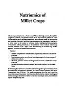 Nutriomics of Millet Crops
 1032230940, 9781032230948