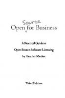 Open source for business a practical guide to open source software licensing [Third ed.]
 2015906061