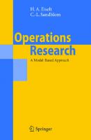 Operations Research: A Model-Based Approach
 364210326X, 9783642103261