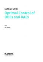 Optimal Control of ODEs and DAEs (De Gruyter Textbook) [2. rev. and exten. ed.]
 3110797690, 9783110797695