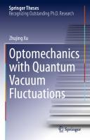 Optomechanics with Quantum Vacuum Fluctuations (Springer Theses)
 3031430514, 9783031430510