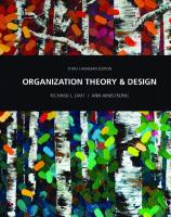 Organization theory and design [Third Canadian edition]
 9780176532208, 017653220X