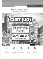 Oswaal NTA CUET (UG)| Question Bank Chapterwise & Topicwise Accountancy For 2024 Exam
 9789359588995, 9359588997