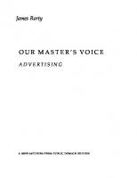 Our master's voice: advertising [Public domain edition.]
 9781951399009