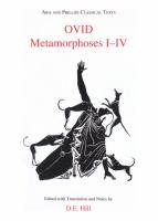 Ovid: Metamorphoses I-IV [1 ed.]
 0856682578, 9780856682575